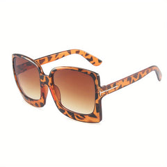 Y2K Oversized Square Sunglasses Gradient Mirror Lens UV400