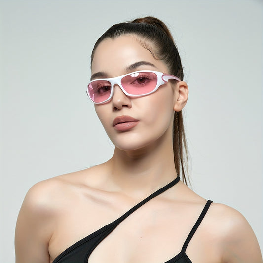 Y2K Wrap Around Sunglasses Cyberpunk Block Glasses UV400