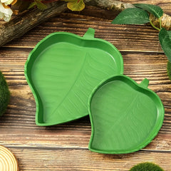 Reptile Leaf Food Water Bowl Tortoise Leaf Shape Dish