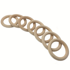 6pcs Wooden Curtain Rings DIY Jewelry Making
