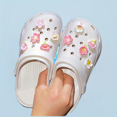 10pcs Flower Shoe Charms For Girls