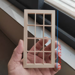 Mini Twelve Grid Window for Dollhouse Decoration