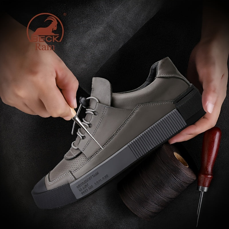 Men's Leather Lace Up Casual Shoes