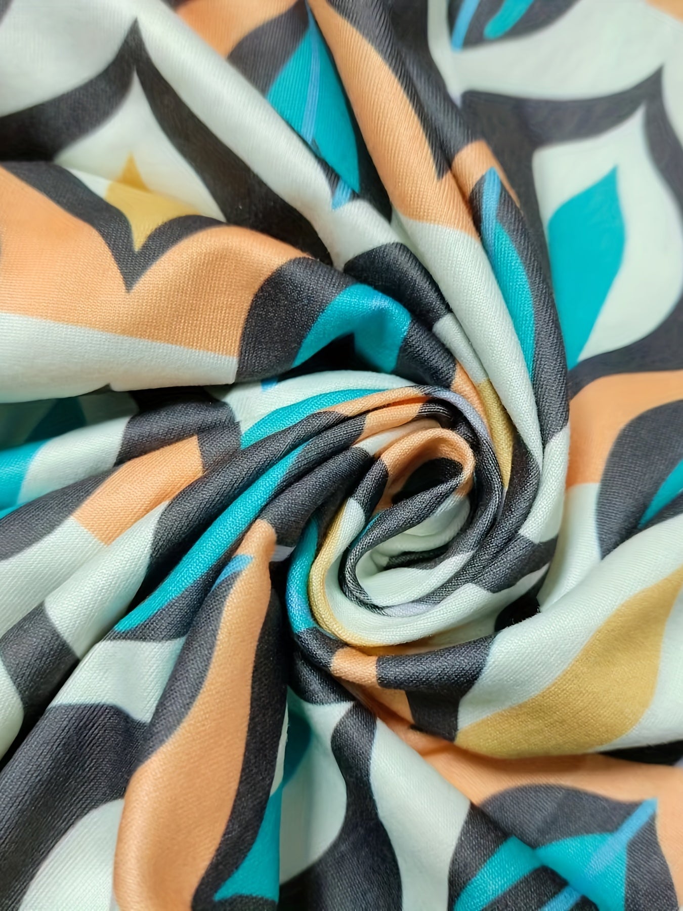  Geometric Print Wide Leg Pants