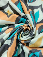  Geometric Print Wide Leg Pants