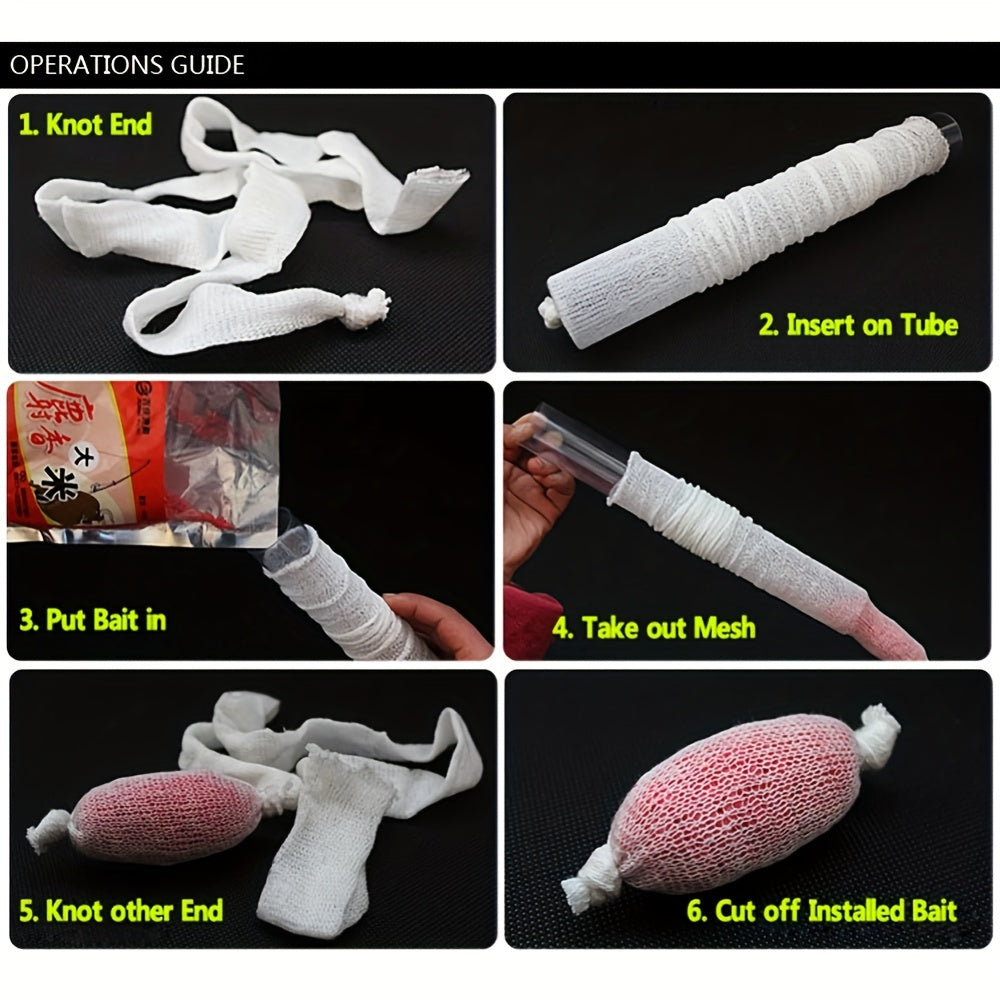 Carp Fishing PVA Mesh Refill Roll Hair Rig Hook Bait Feeder Net Bags
