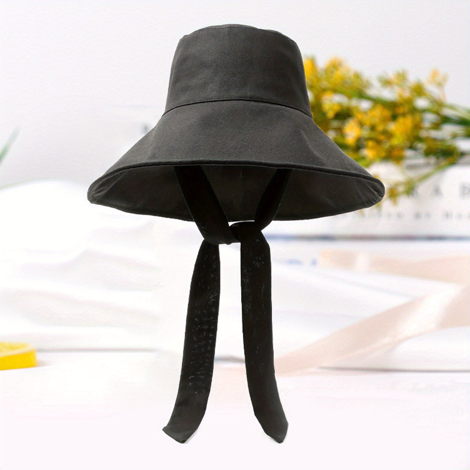 Wide Brim Casual Bucket Hat UV Protection Fisherman Cap For Women