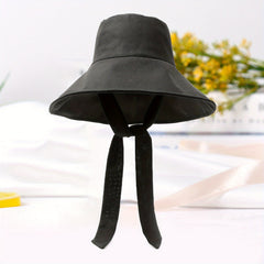 Wide Brim Casual Bucket Hat UV Protection Fisherman Cap For Women