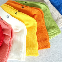 10 Pairs Girls Rainbow Candy Crew Socks for Kids