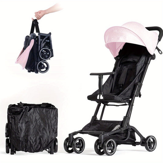 Ultra Compact Baby Stroller T Shaped Front Bar No Assembly Required
