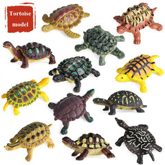 12pcs Realistic Sea Turtle Figurines Plastic Ocean Animals Set