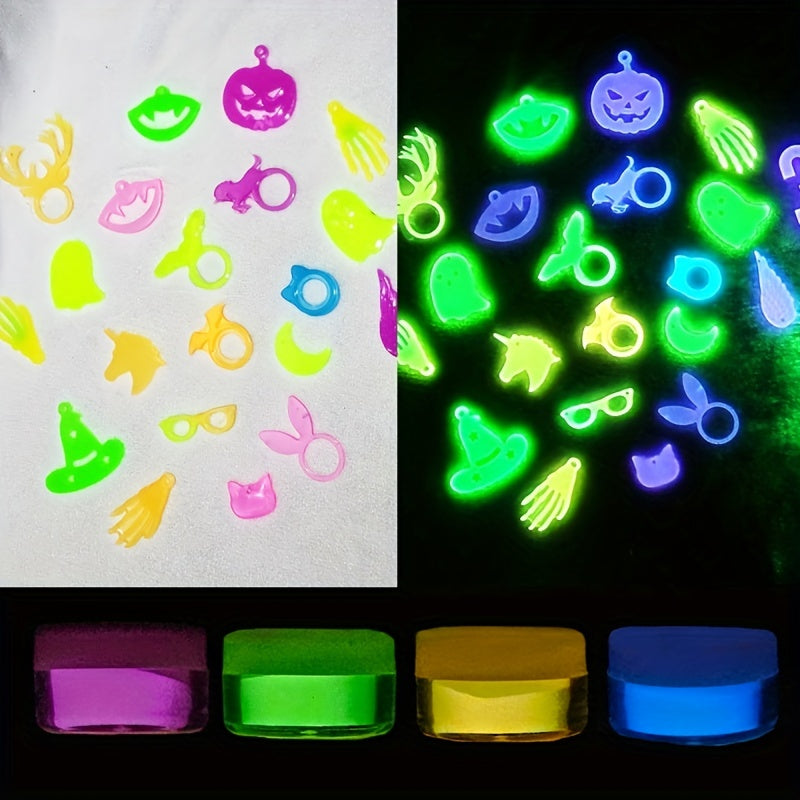 3-Color Set Glow-In-The-Dark Glitter Epoxy Resin Pigment 5g