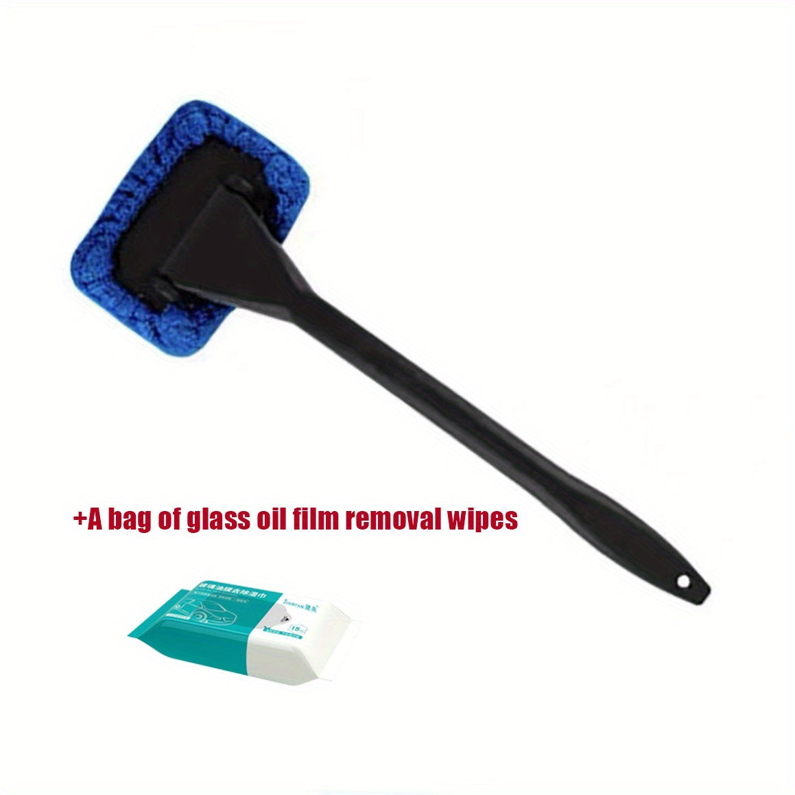 Car Window Cleaner Water Mist Removal Microfiber Towel Head Rotatable