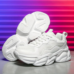 Women's Non Slip Platform Sneakers Comfortable Lace Up Sports Shoes