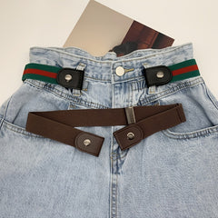 Adjustable Elastic Waist Belt with Buckle for Comfortable Fit