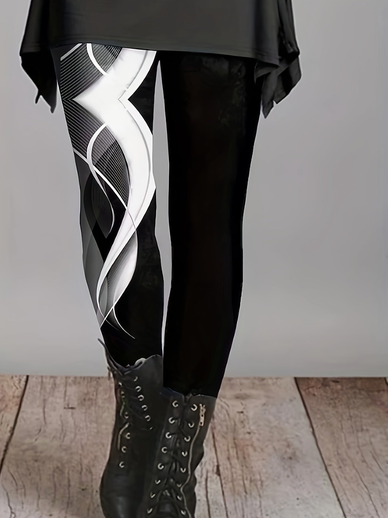  Striped Skinny Trousers High Rise Elastic Stretch Pants