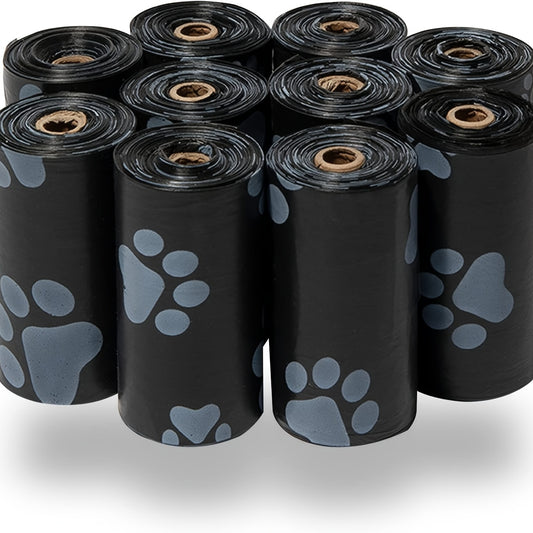 150 Thick Plastic Dog Poop Bags for Outdoor Puppy Walking