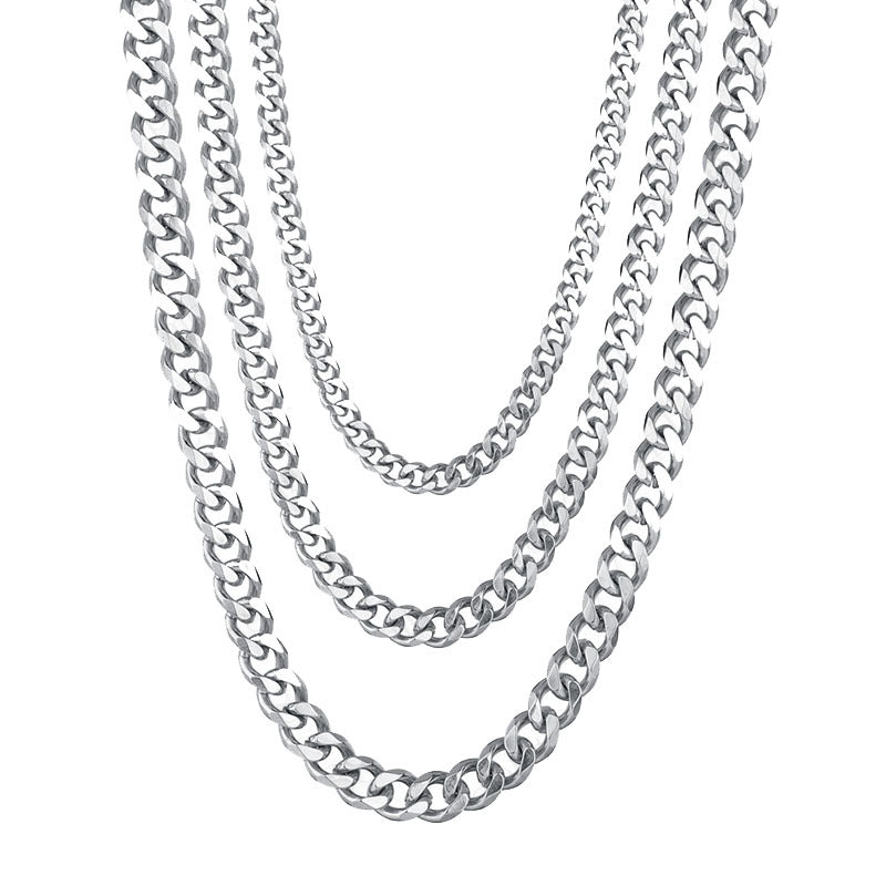 Stainless Steel Chain Men's Link Chokers Necklace