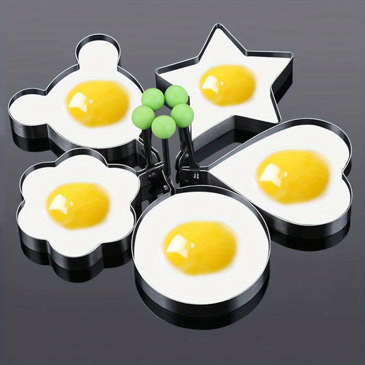 5pcs SS Omelet Shaper Fried Egg Mold Kitchen Gadgets