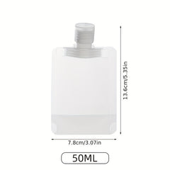 3pcs Travel Lotion Sub Bags Leak Proof Refillable Empty Pouches