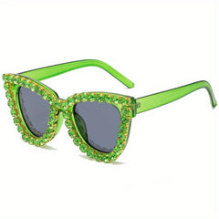 Cat Eye Rhinestones Sunglasses Vintage UV400 Sun Glasses