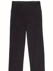  High Rise Stretch Straight Leg Pants With Pockets