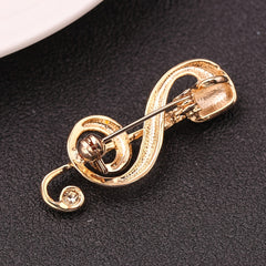 European American Retro Microphone Brooch Classic Note Microphone Jewelry