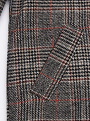 Plaid Long Sleeve Blazer Open Front Lapel Blazer
