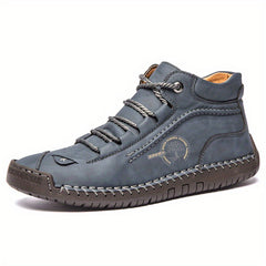 Men's Ankle Boots Stitching Outdoor Durable Non Slip Walking Shoes