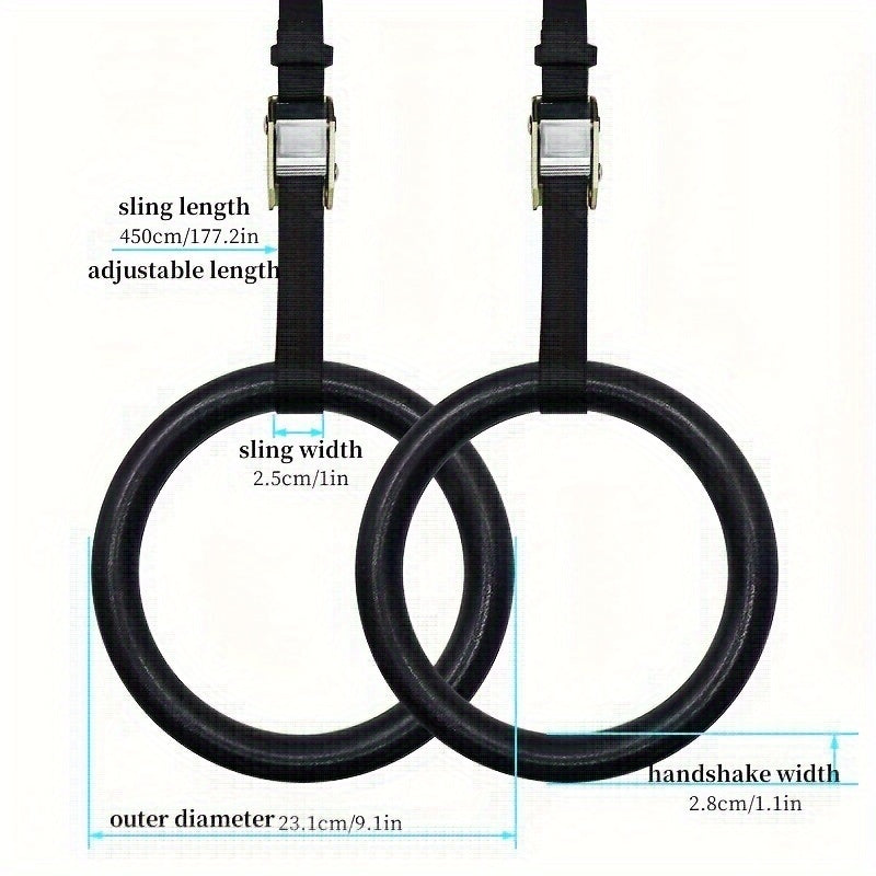 Adjustable Gymnastics Fitness Hanging Ring High Load-bearing
