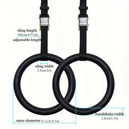 Adjustable Gymnastics Fitness Hanging Ring High Load-bearing