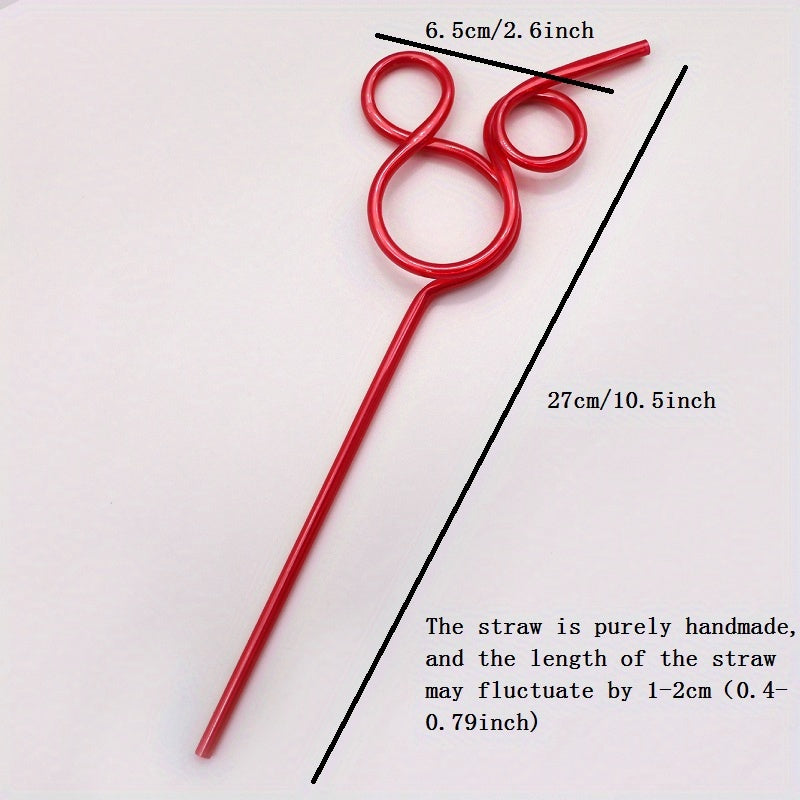 6pcs Mouse Shaped Reusable Colorful Straws Party Supplies