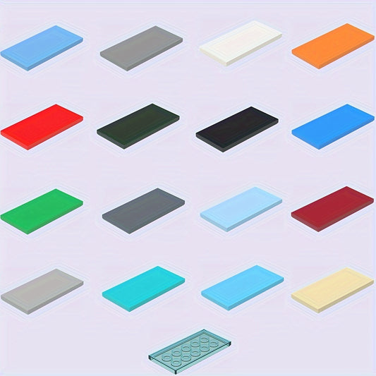 8-12 Years Building Blocks Set 9pcs Low Wall Flat Plate Bricks ABS Plastic