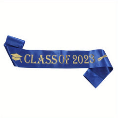 Graduation Party Crown Shoulder Strap Ribbon Golden Letter