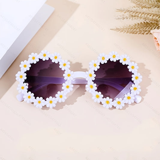 Daisy Flower Decor Sunglasses For Kids UV400