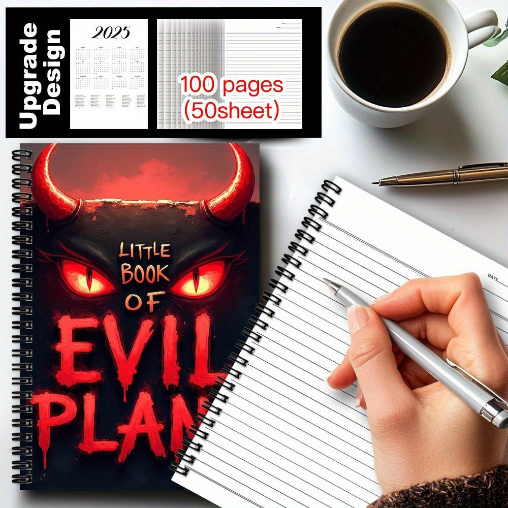 Evil Plan Toroidal Spiral Notebook Journal School Office Supplies