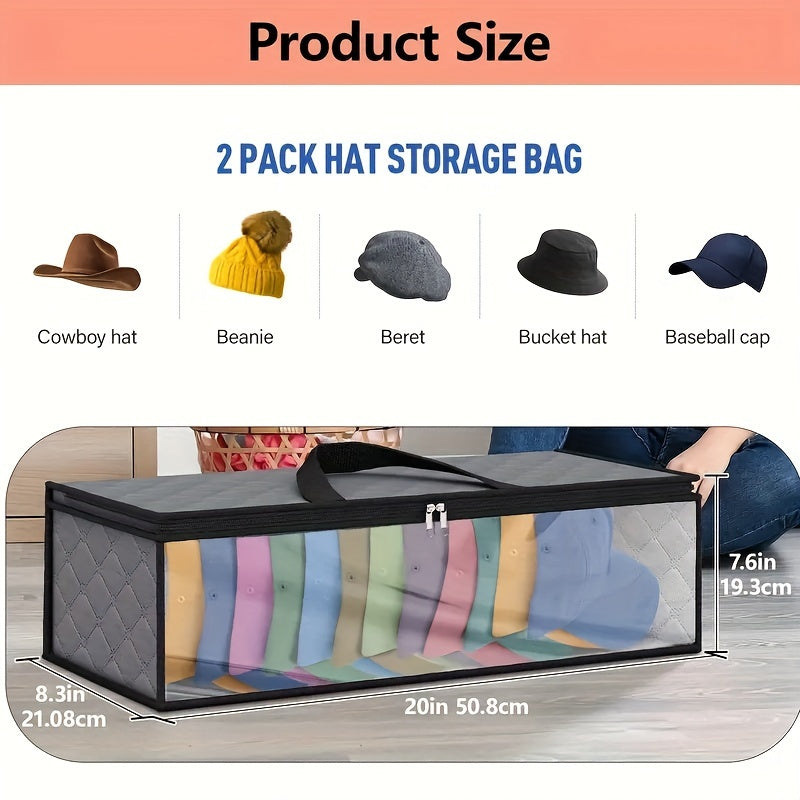 Large Capacity Under Bed Storage Bag with Handles & Visible Window - Space Saver