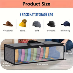 Large Capacity Under Bed Storage Bag with Handles & Visible Window - Space Saver