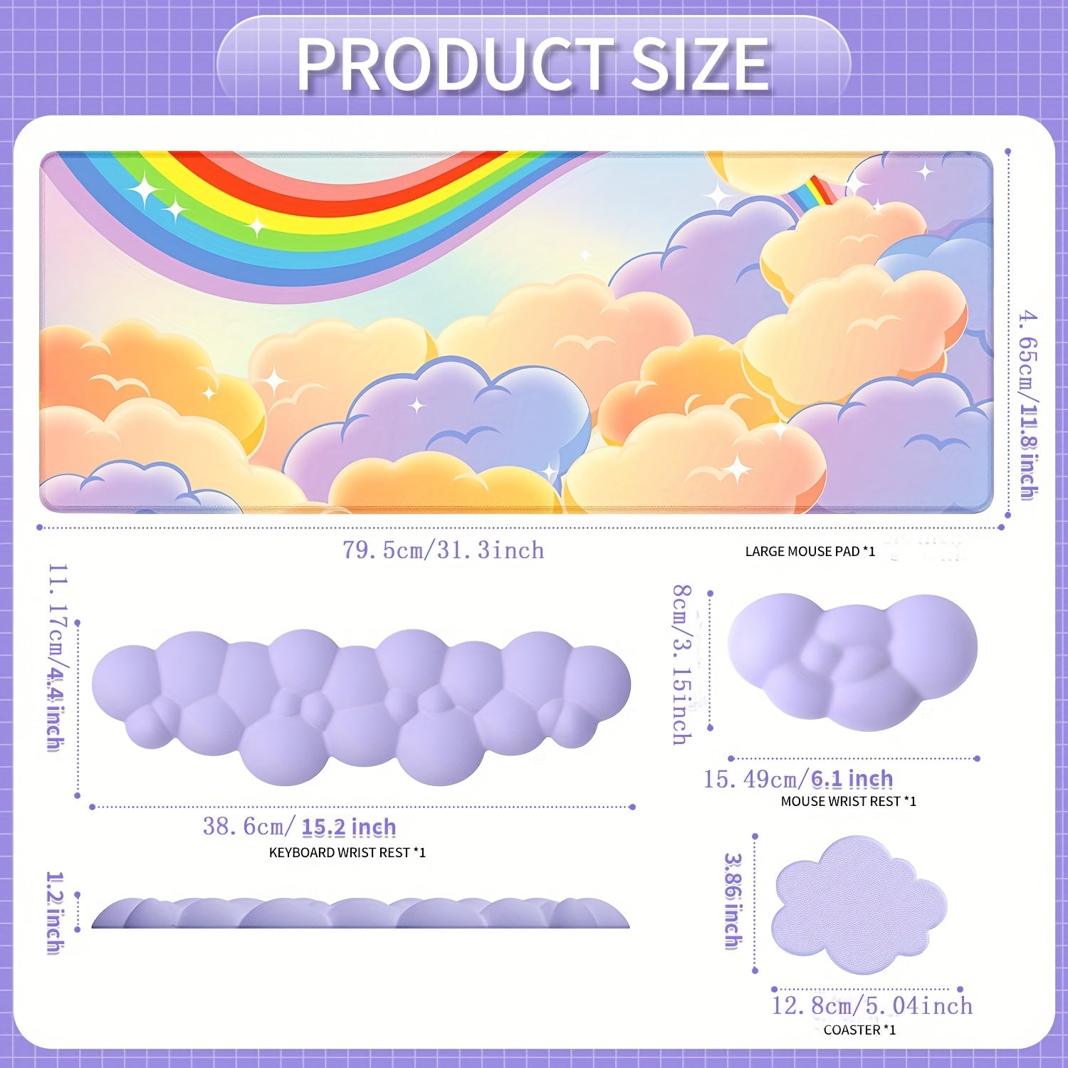 Large Gaming Mouse Pad and Wrist Rest Combo