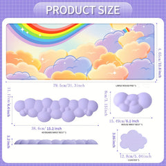 Large Gaming Mouse Pad and Wrist Rest Combo