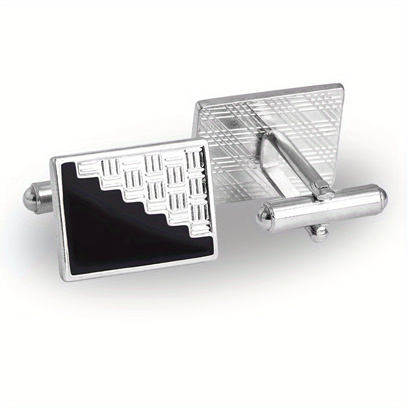 2pcs Rectangular Cufflinks for Men and Women