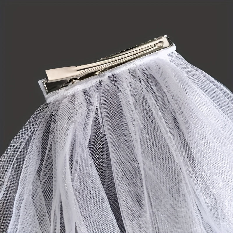 Romantic Bridal Veil with Floral Embellishments for Weddings