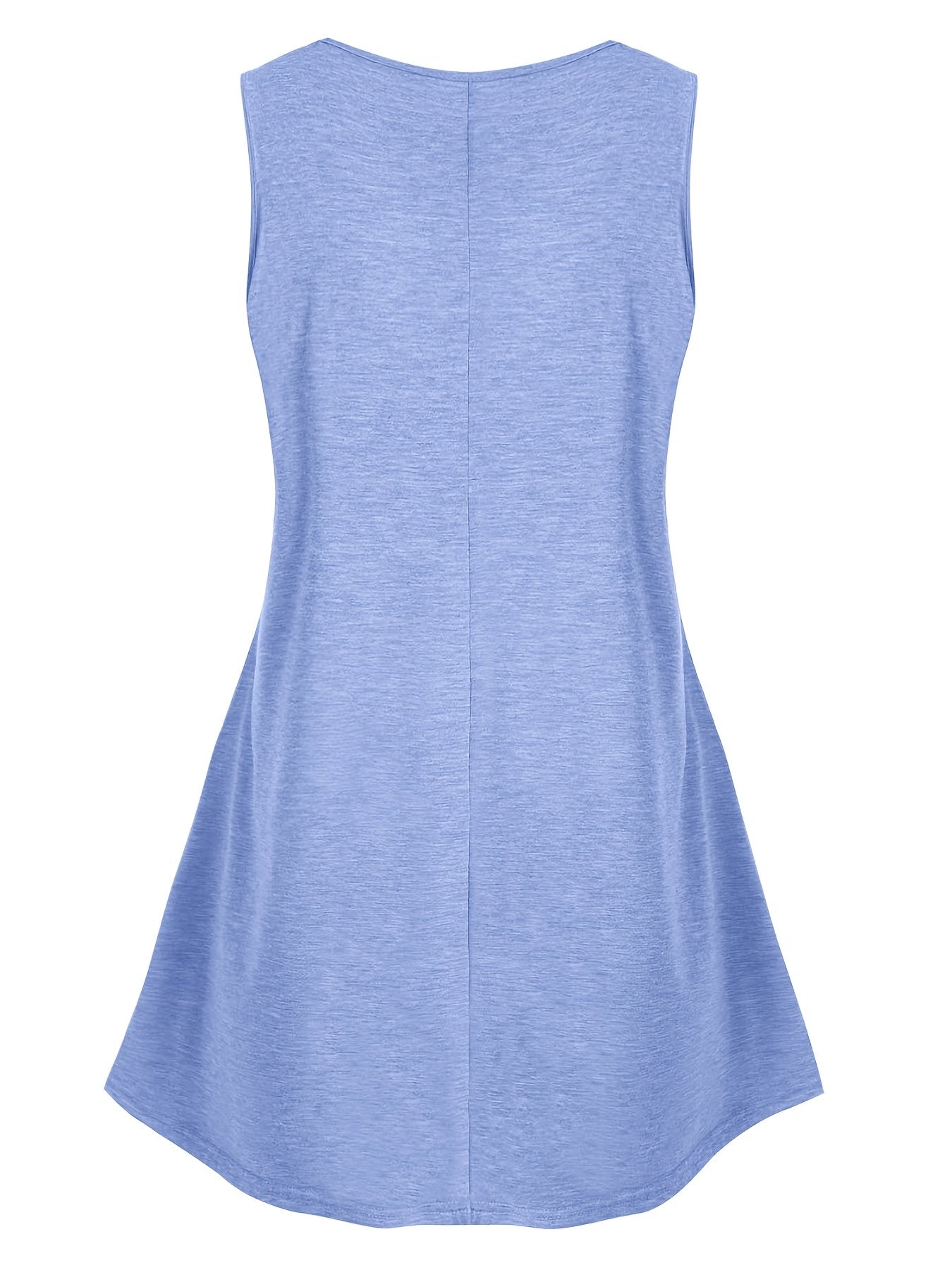 Plus Size Floral Embroidered Round Neck Tank Top