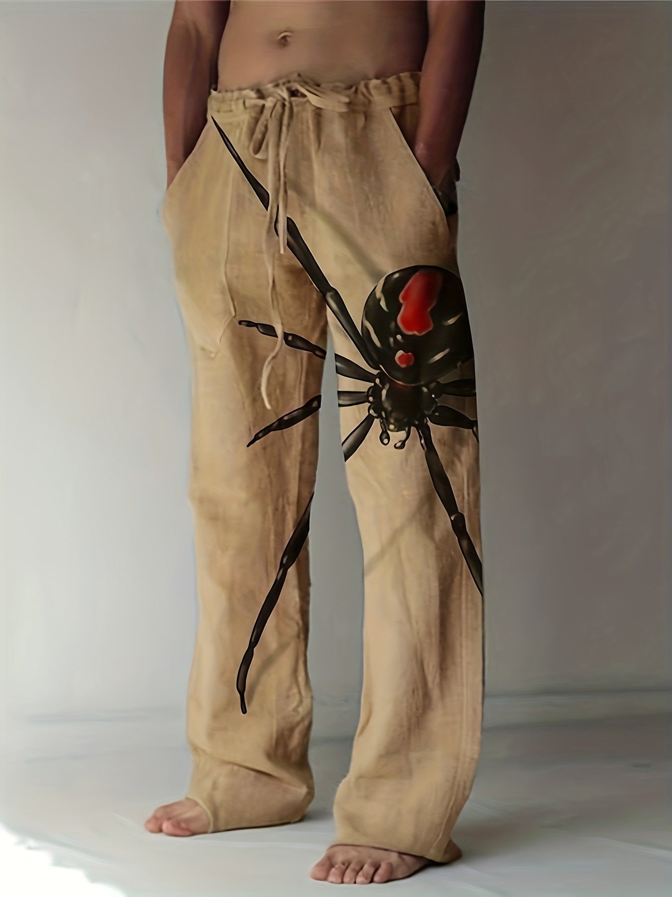3D Spider Print Boys Casual Long Pants Spring Autumn Kids Clothing
