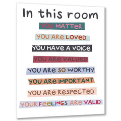 1pc In This Room Diversity Rainbow Poster Classroom Decor