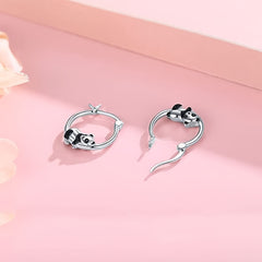 Panda Hoop Earrings Animal Ear Jewelry Women Girls