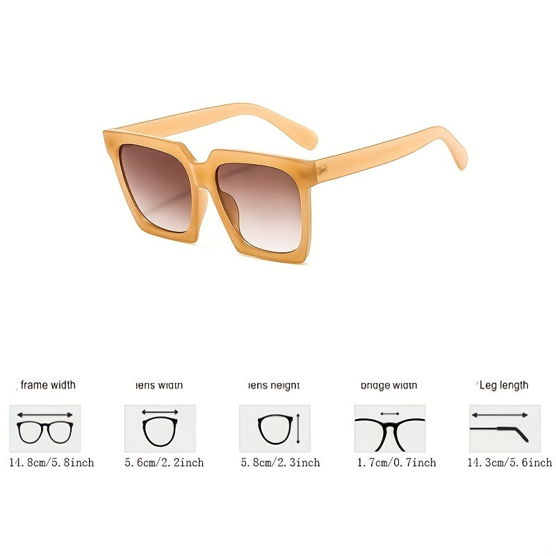 Large Square Sunglasses for Men and Women Non-prescription Glasses