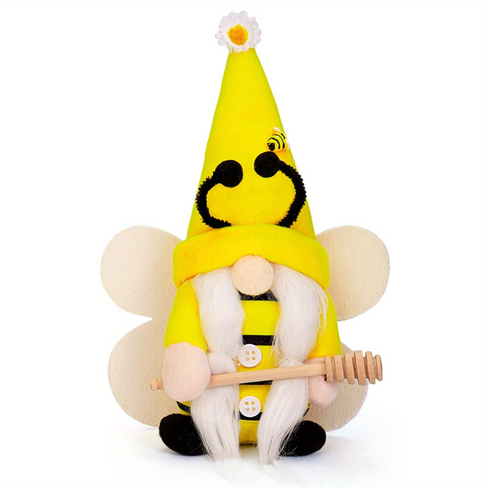 Sunflower Bee Gnome Plush Honeybee Doll Honey Pot Stuffed Animal