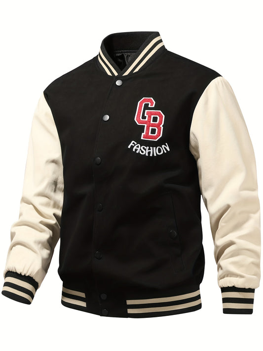 Men's Lightweight Letter Embroidery Baseball Jacket