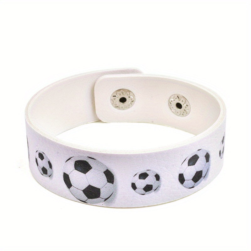 PU Leather Wrap Wristband for Basketball Fans
